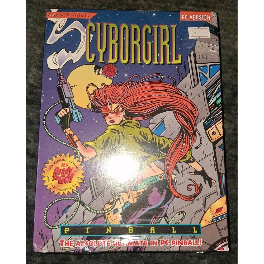 Vintage 1994 Cyborgirl pinball computer game NEW